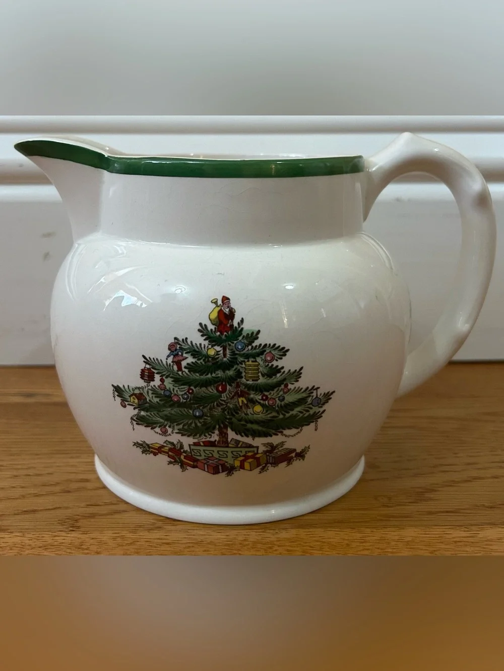 Spode Christmas Tree 4.75 Inch Syrup Pitcher Made In England